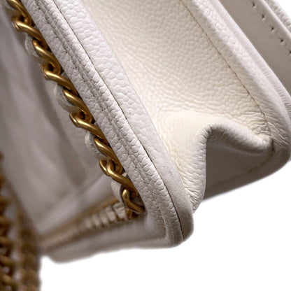 Chanel Calfskin White Shoulder Bags