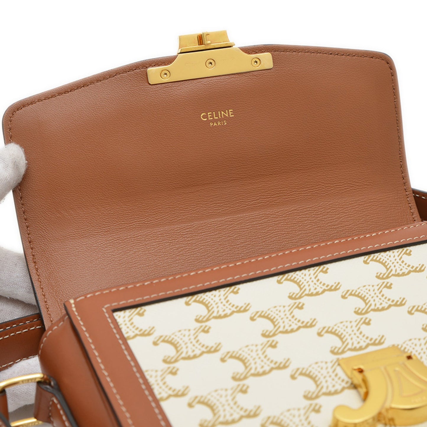 Celine Canvas Brown Shoulder Bags