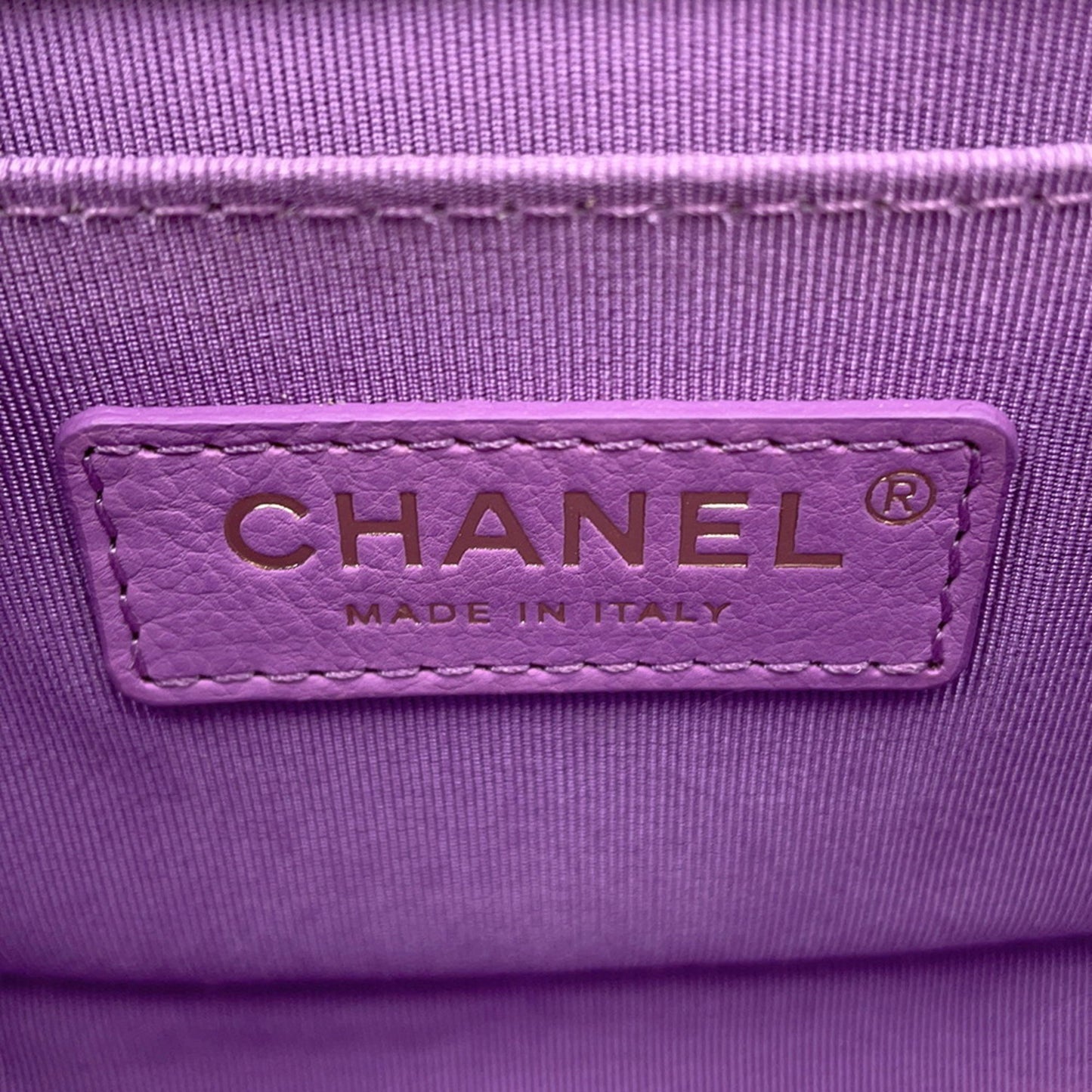 Chanel Calfskin Purple Shoulder Bags