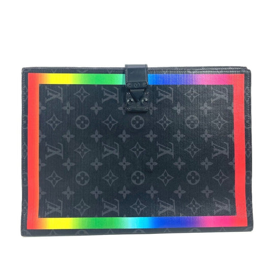 Louis Vuitton Monogram Canvas Black Clutch Bags