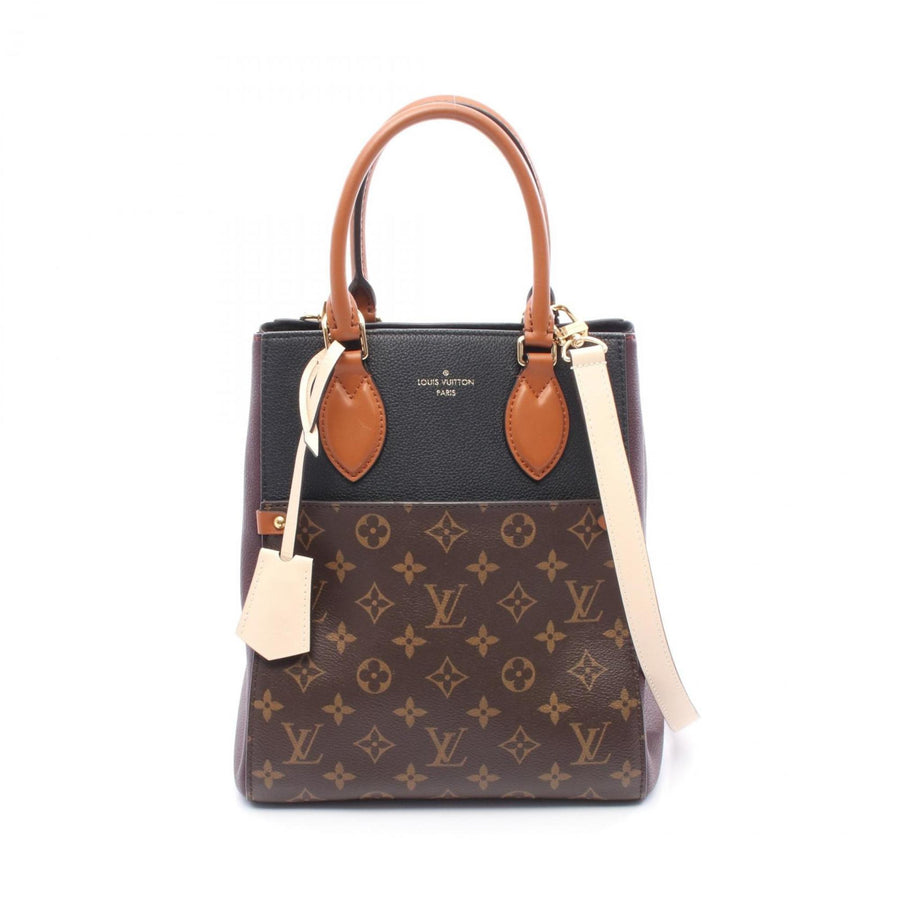 Louis Vuitton Coated Canvas Black Handbags