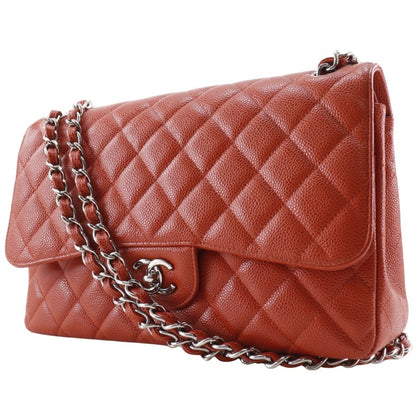 Chanel Calfskin Orange Shoulder Bags