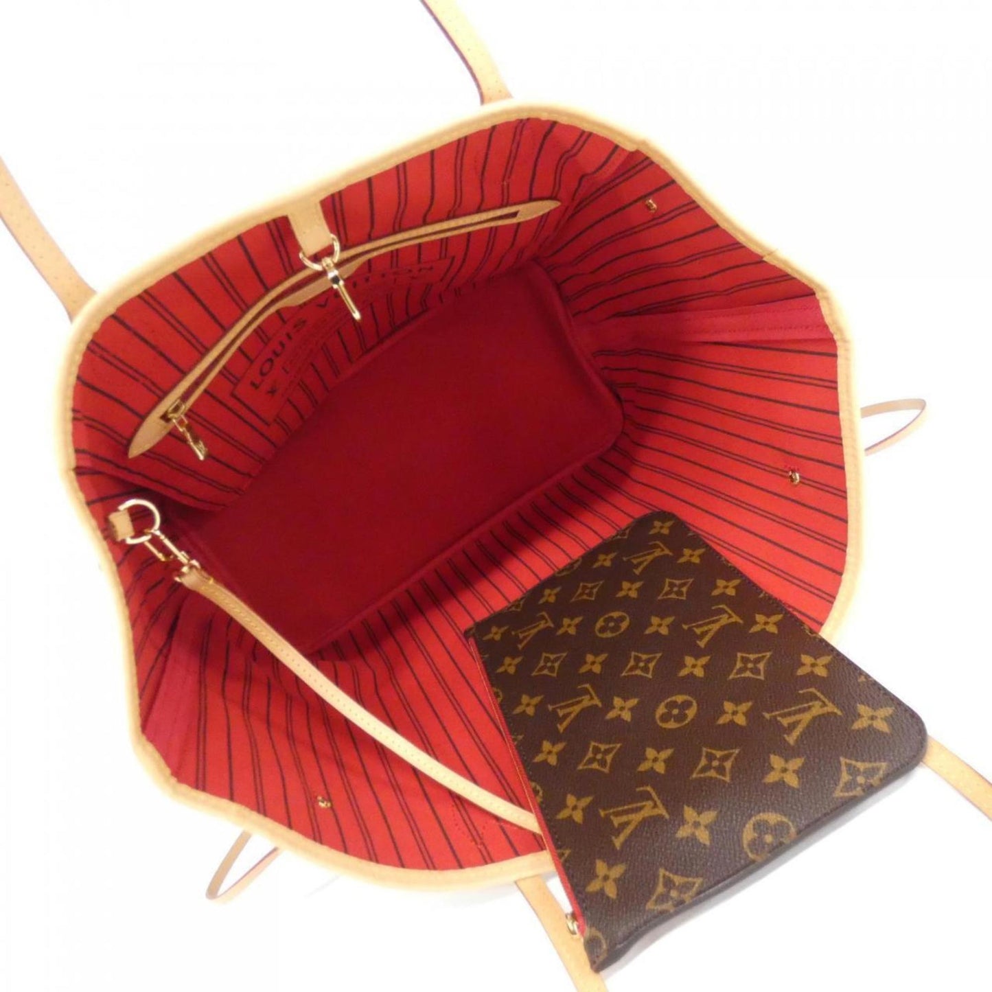 Louis Vuitton Coated Canvas Red Handbags