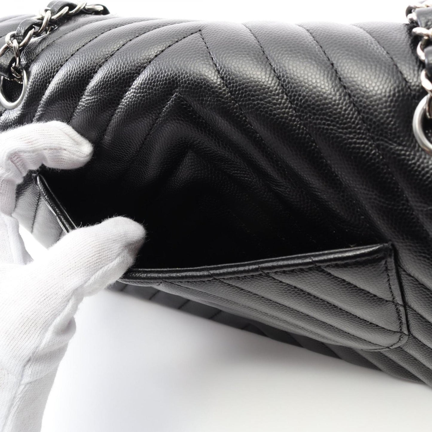 Chanel Calfskin Black Shoulder Bags