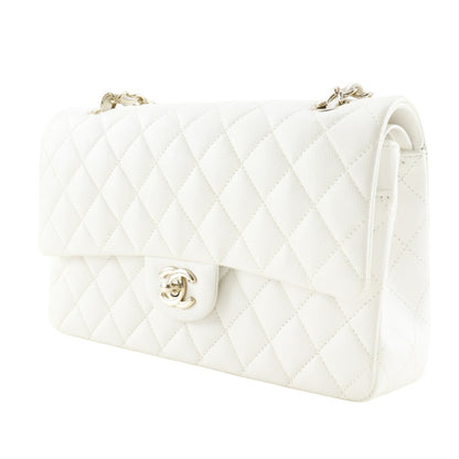Chanel Calfskin White Shoulder Bags