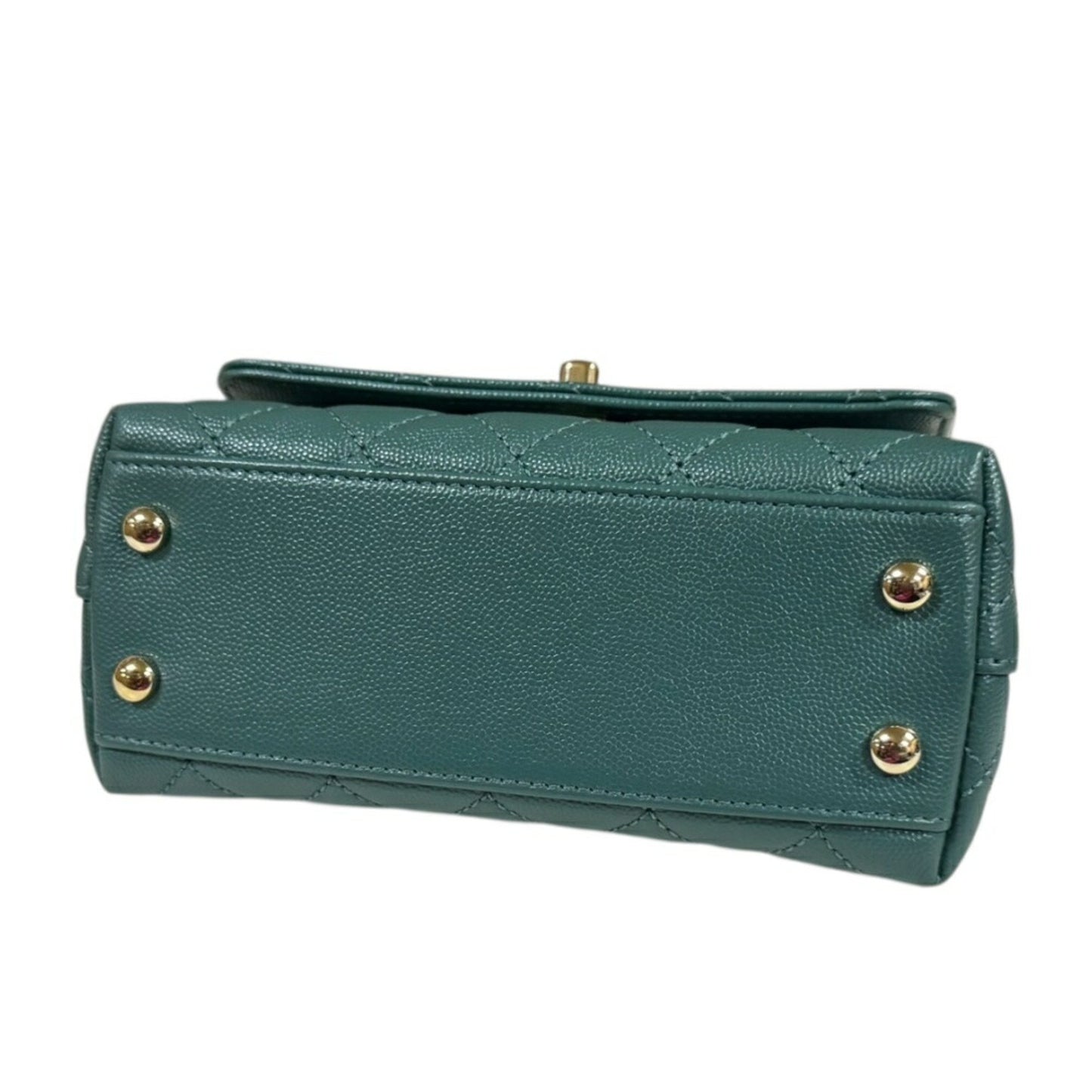 Chanel Calfskin Green Shoulder Bags