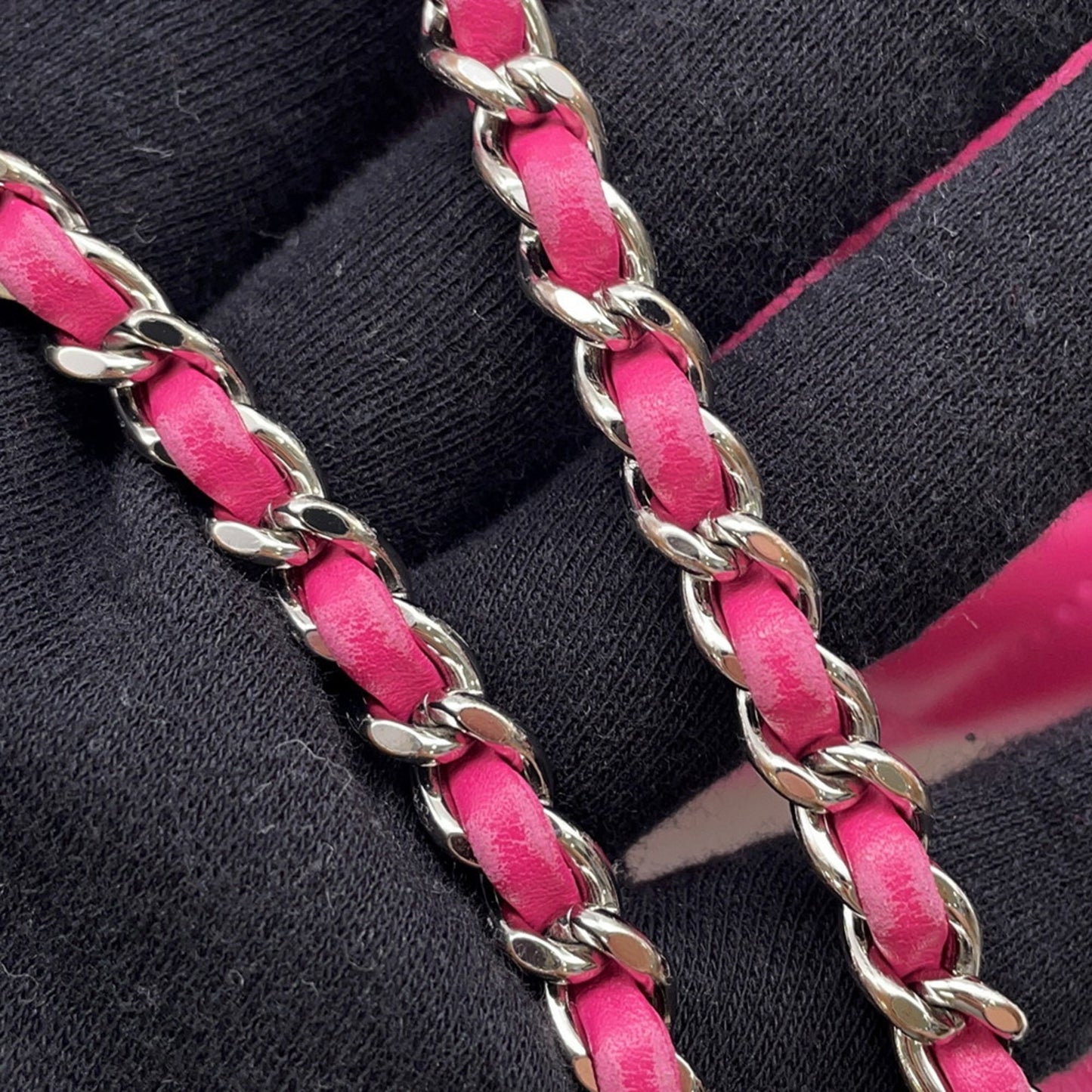 Chanel Faux Leather Pink Shoulder Bags