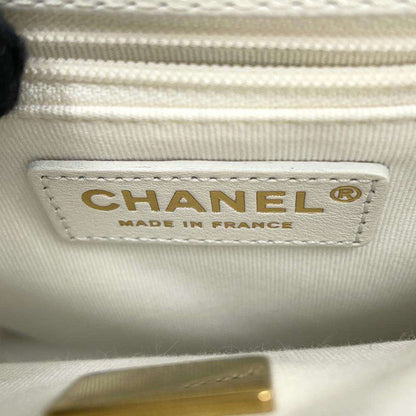 Chanel Calfskin White Shoulder Bags
