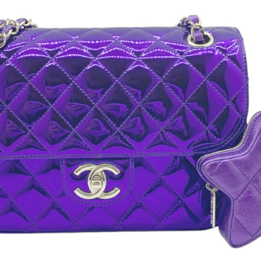 Chanel Patent Purple Shoulder Bags
