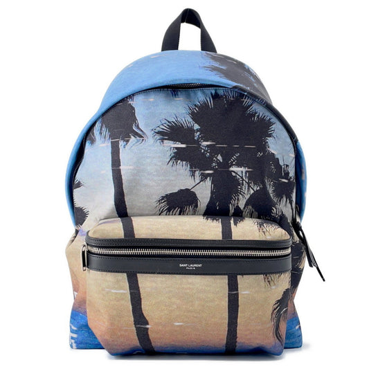 Saint Laurent Nylon Blue Backpacks
