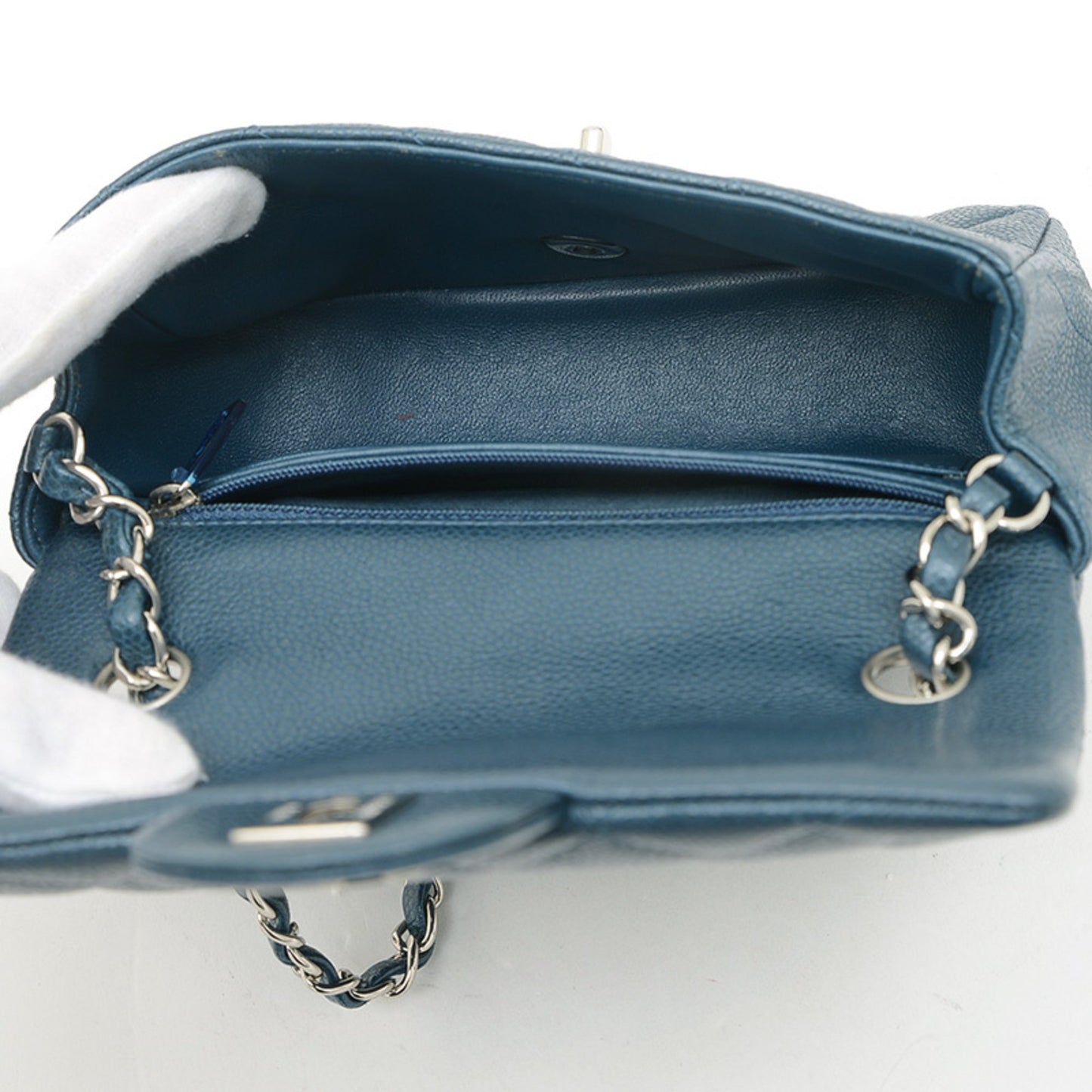 Chanel Calfskin Blue Shoulder Bags