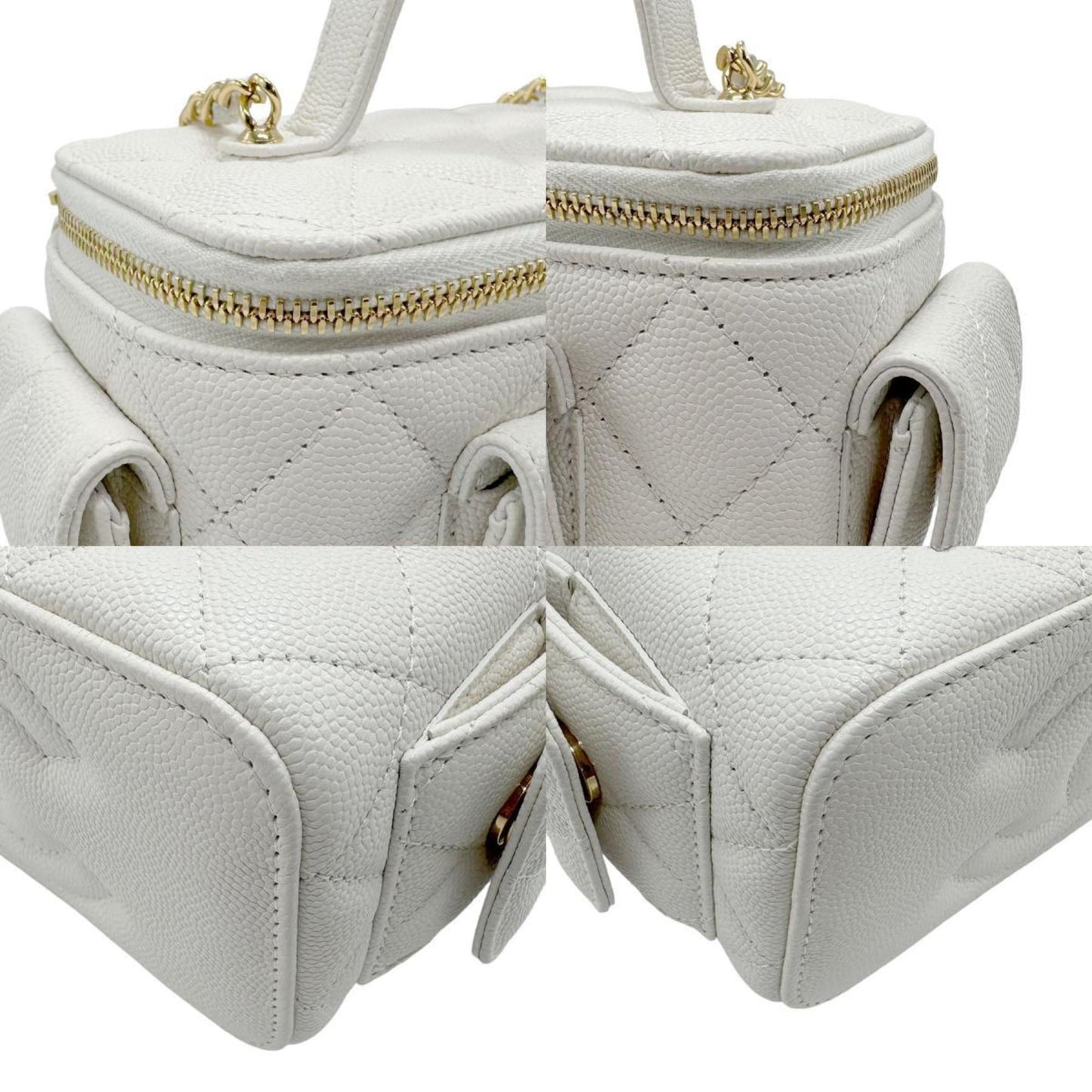 Chanel Calfskin White Shoulder Bags