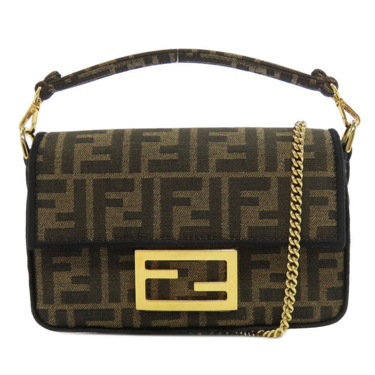 Fendi Canvas Brown Shoulder Bags