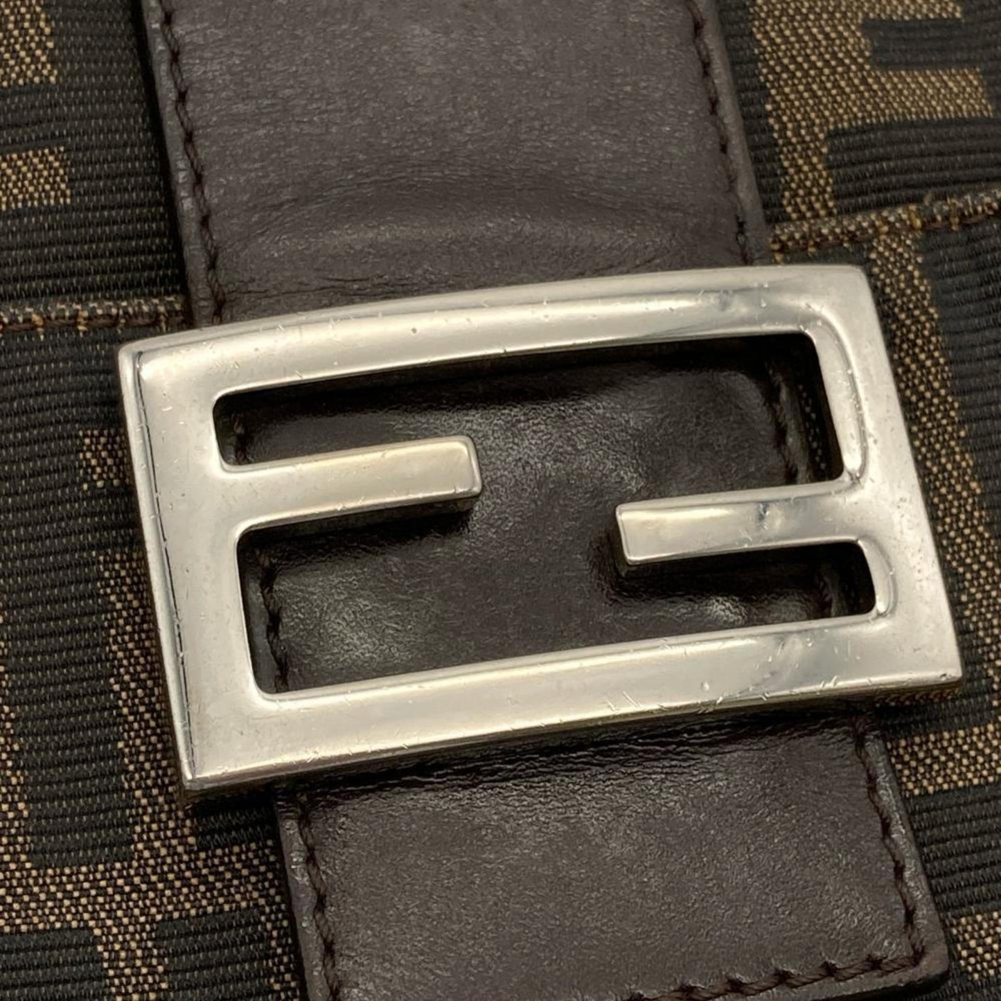 Fendi Canvas Brown Shoulder Bags