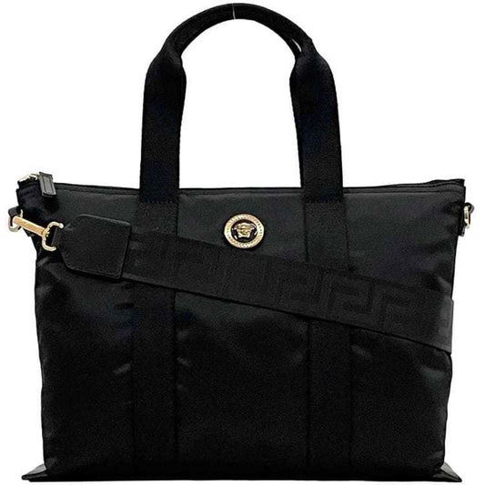 Versace Nylon Black Tote Bags
