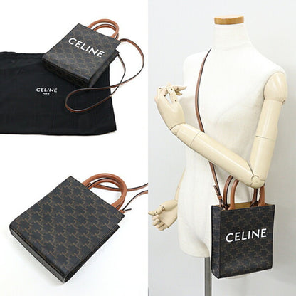 Celine Canvas Brown Shoulder Bags