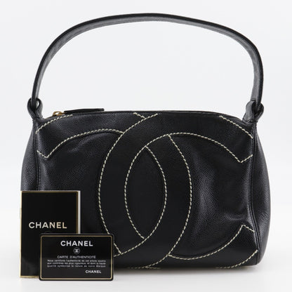 Chanel Calfskin Black Shoulder Bags