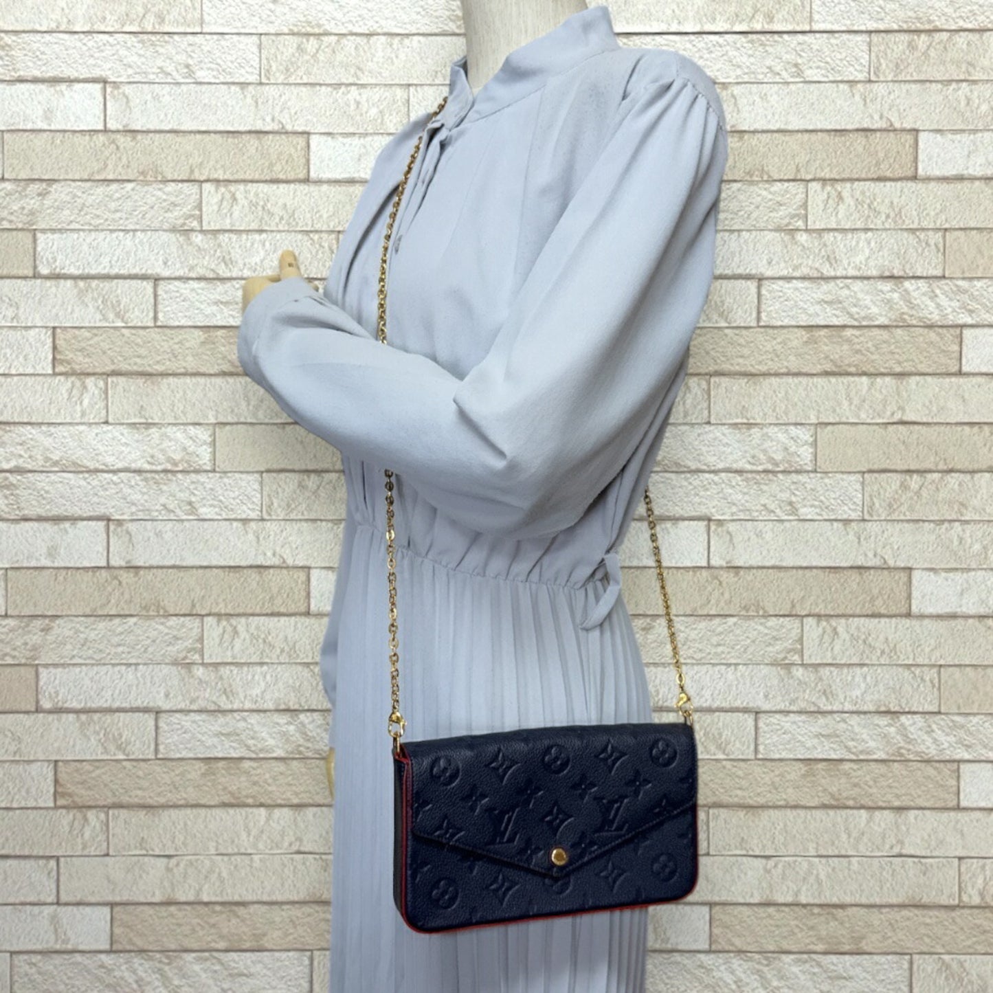 Louis Vuitton Empreinte Blue Shoulder Bags