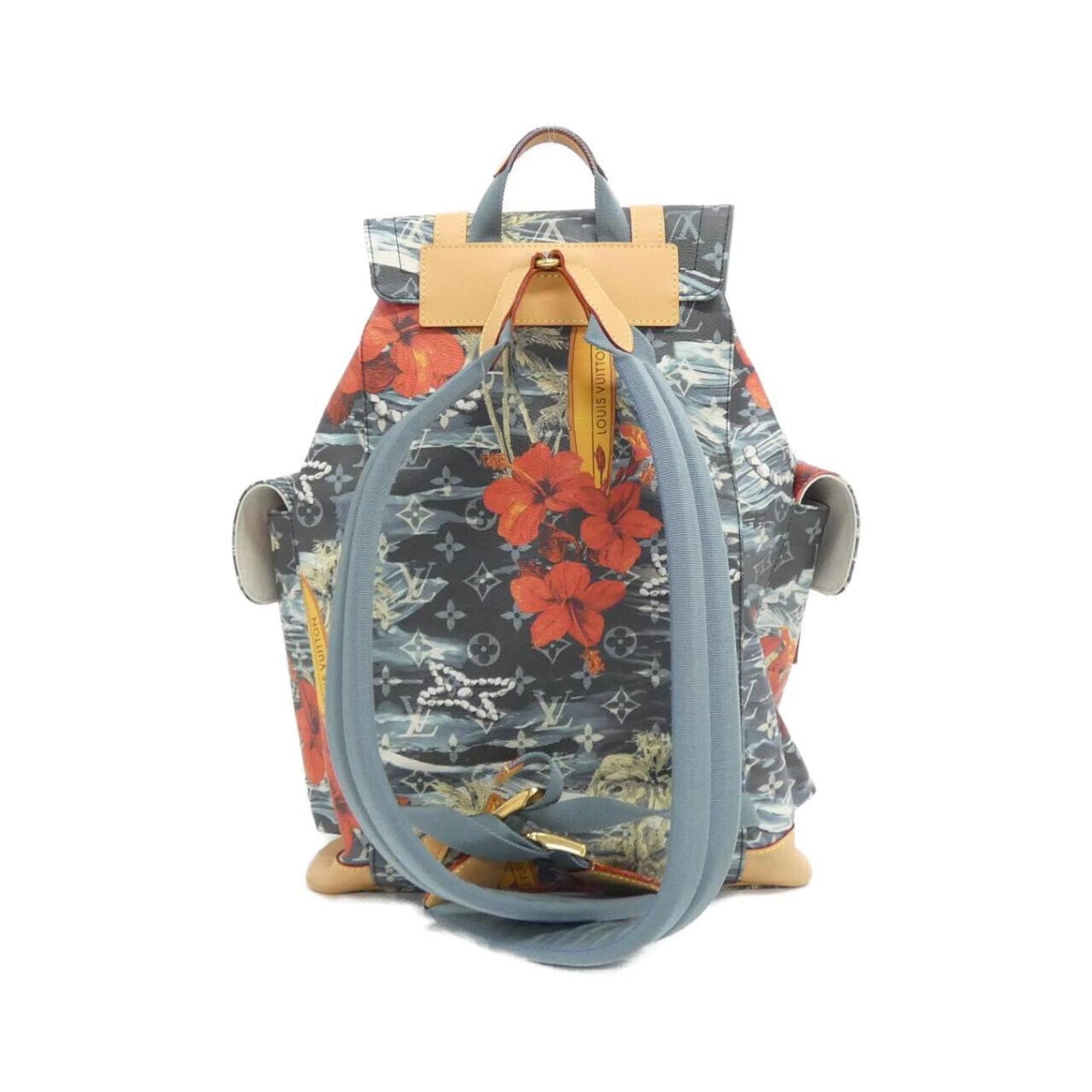 Louis Vuitton Coated Canvas Blue Backpacks