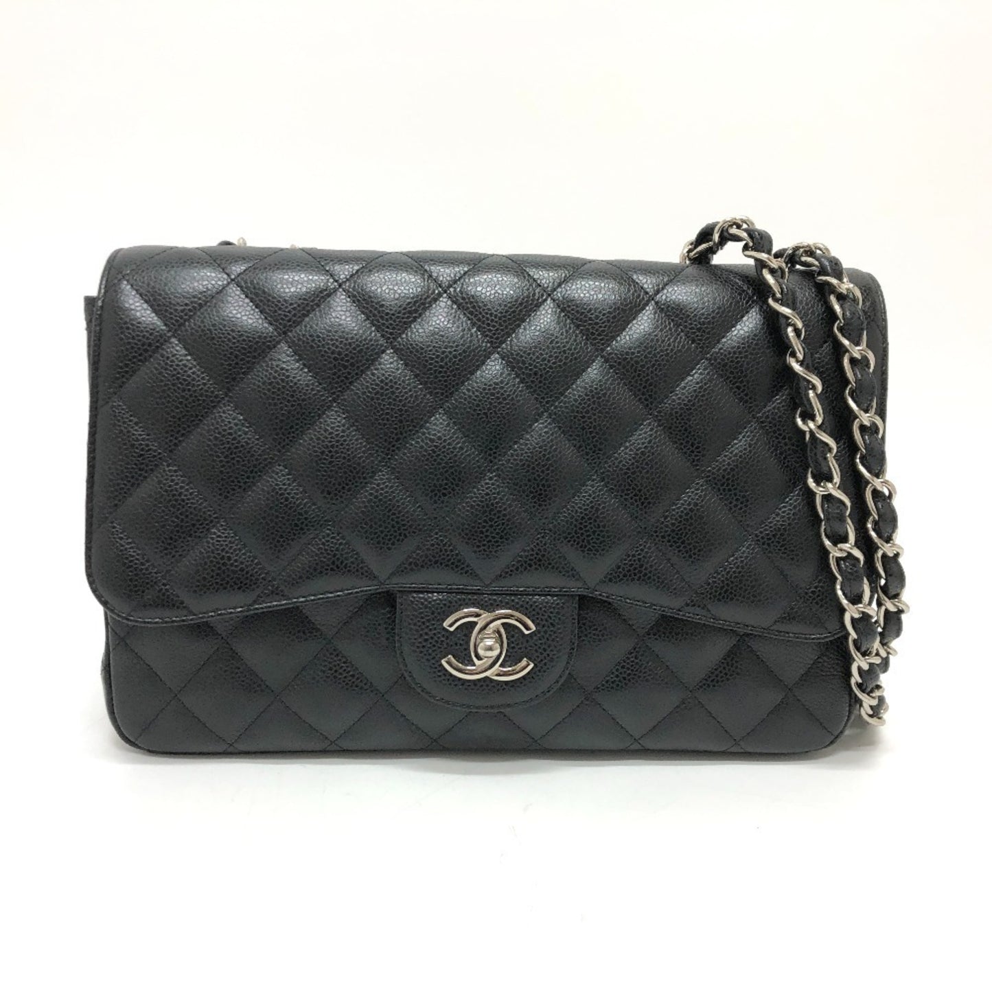 Chanel Calfskin Black Shoulder Bags