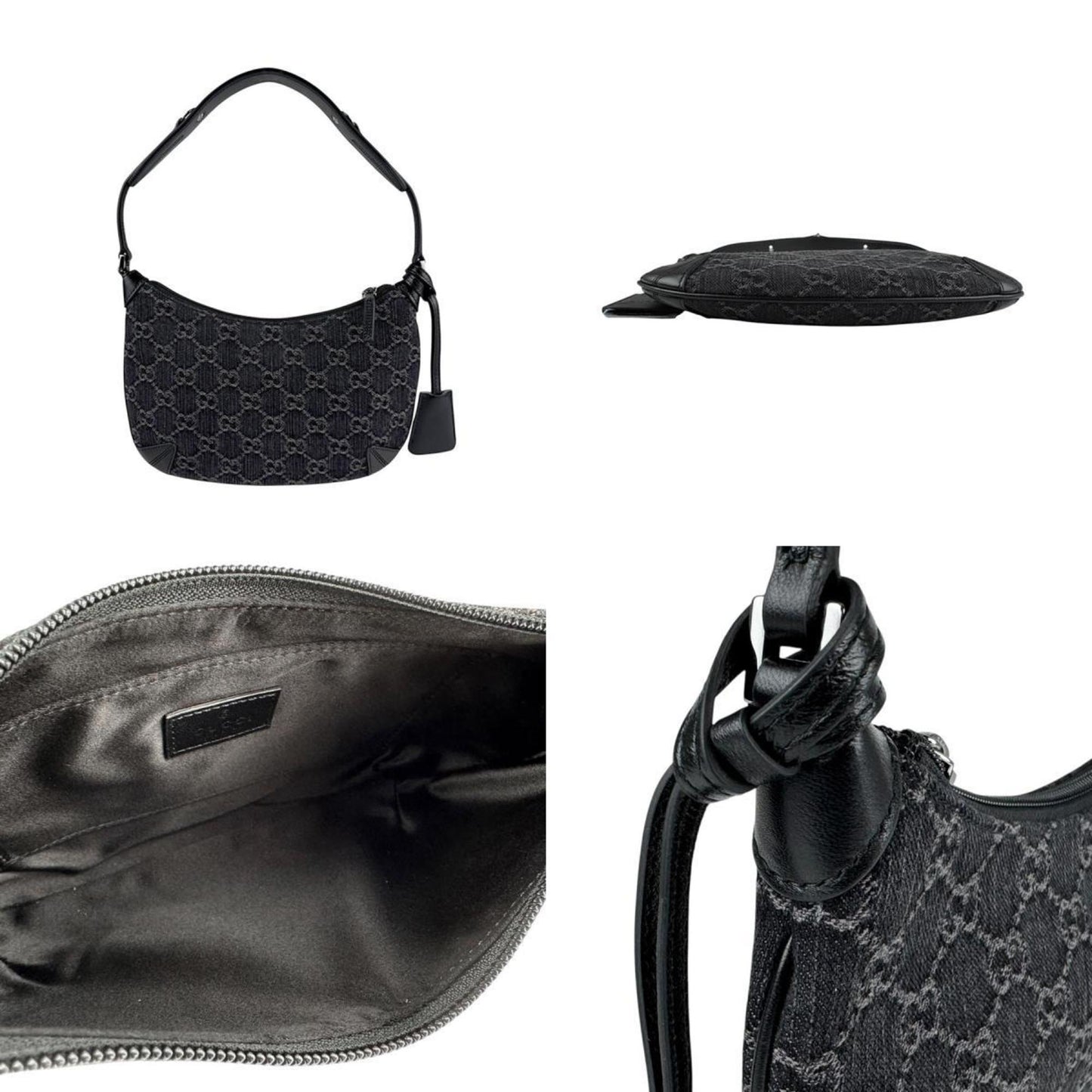 Gucci Denim Black Shoulder Bags