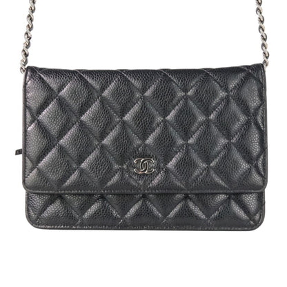 Chanel Calfskin Black Shoulder Bags
