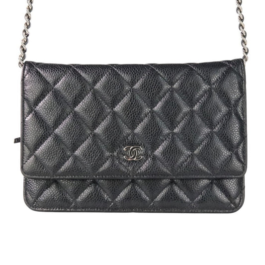 Chanel Calfskin Black Shoulder Bags