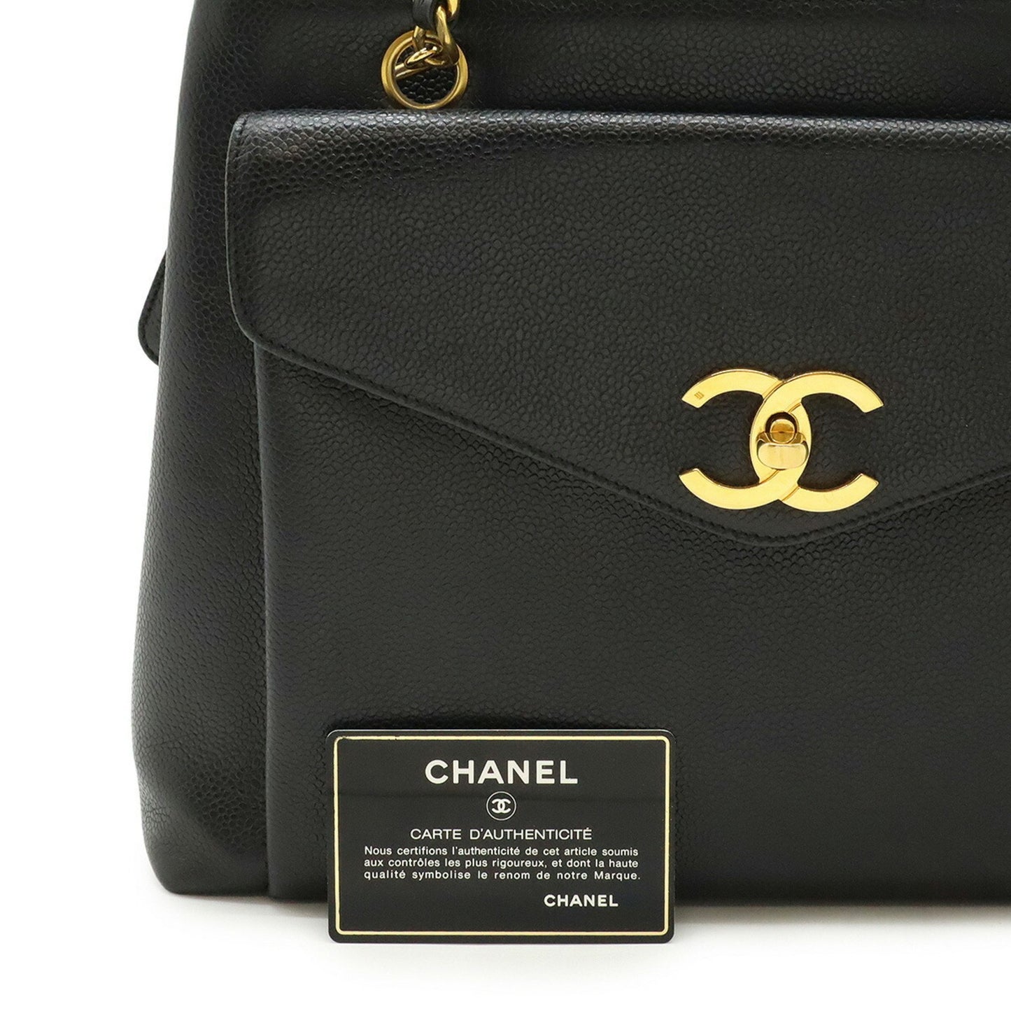 Chanel Calfskin Black Shoulder Bags