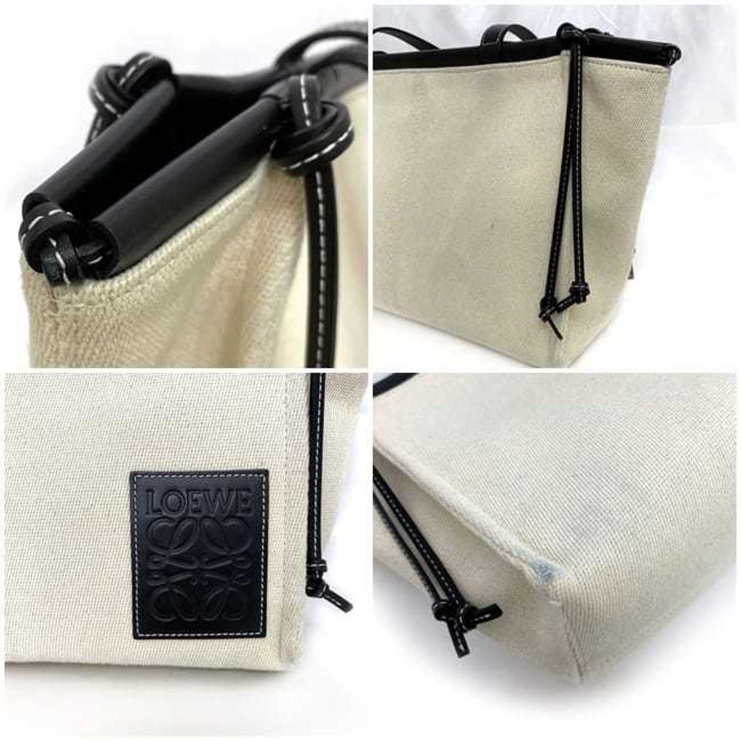 Loewe Canvas Black Tote Bags