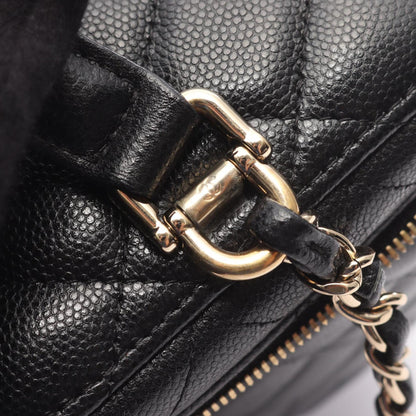 Chanel Calfskin Black Shoulder Bags