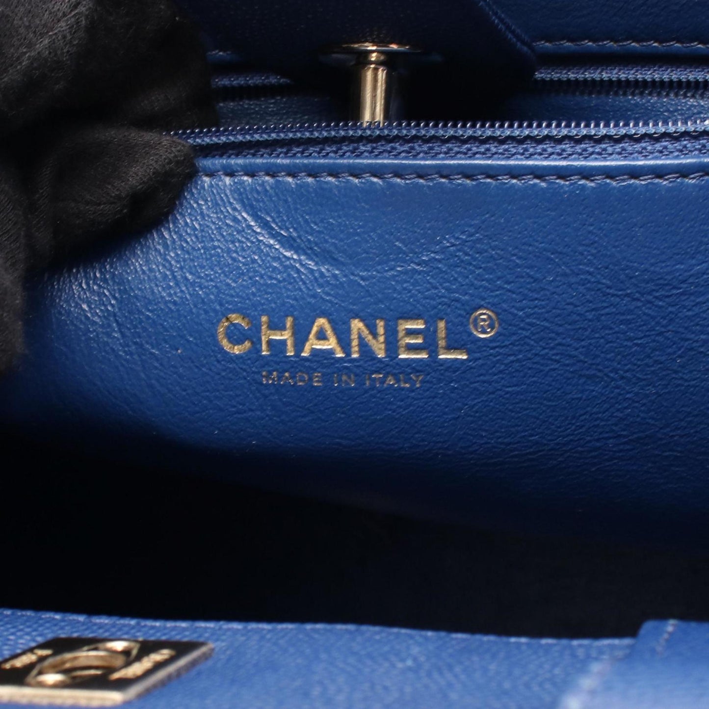 Chanel Calfskin Blue Shoulder Bags