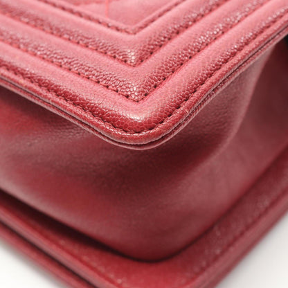 Chanel Calfskin Red Shoulder Bags