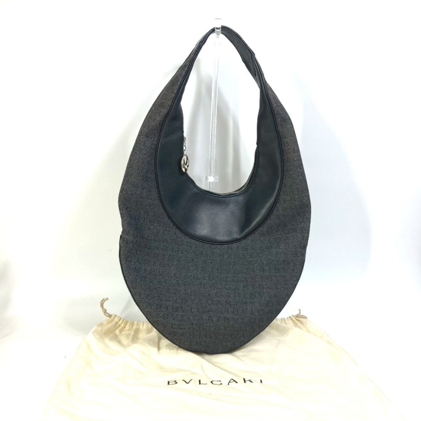 Bvlgari Canvas Black Shoulder Bags