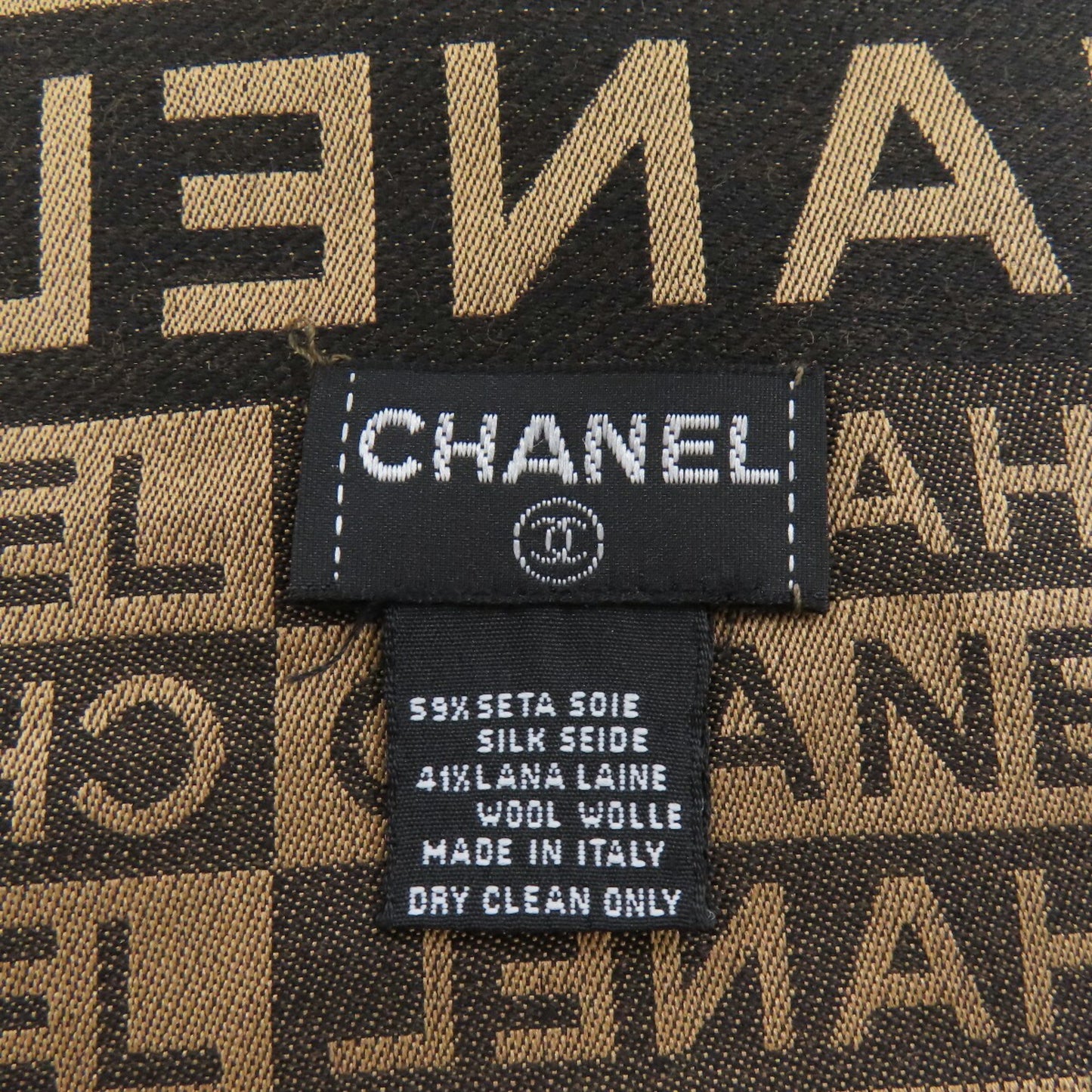 Chanel Silk Brown Scarves