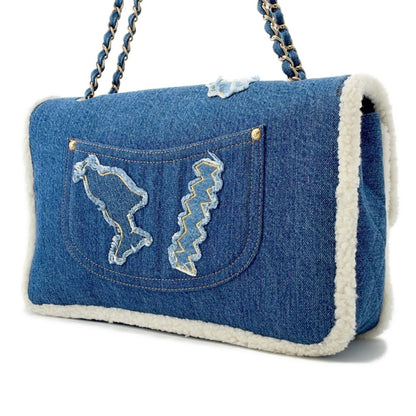 Chanel Denim Blue Shoulder Bags