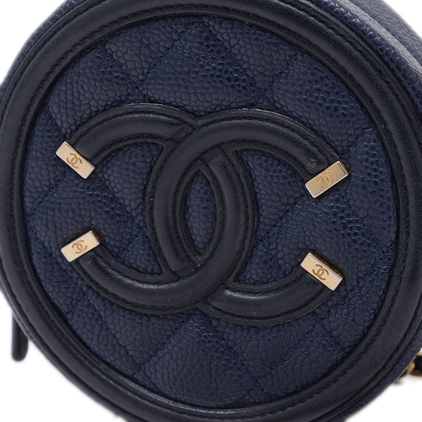 Chanel Calfskin Blue Shoulder Bags