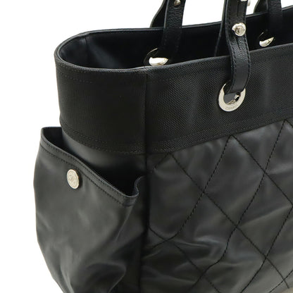 Chanel Coated Canvas Black Shoulder Bags