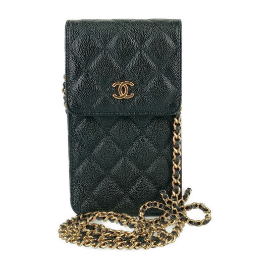 Chanel Calfskin Black Shoulder Bags