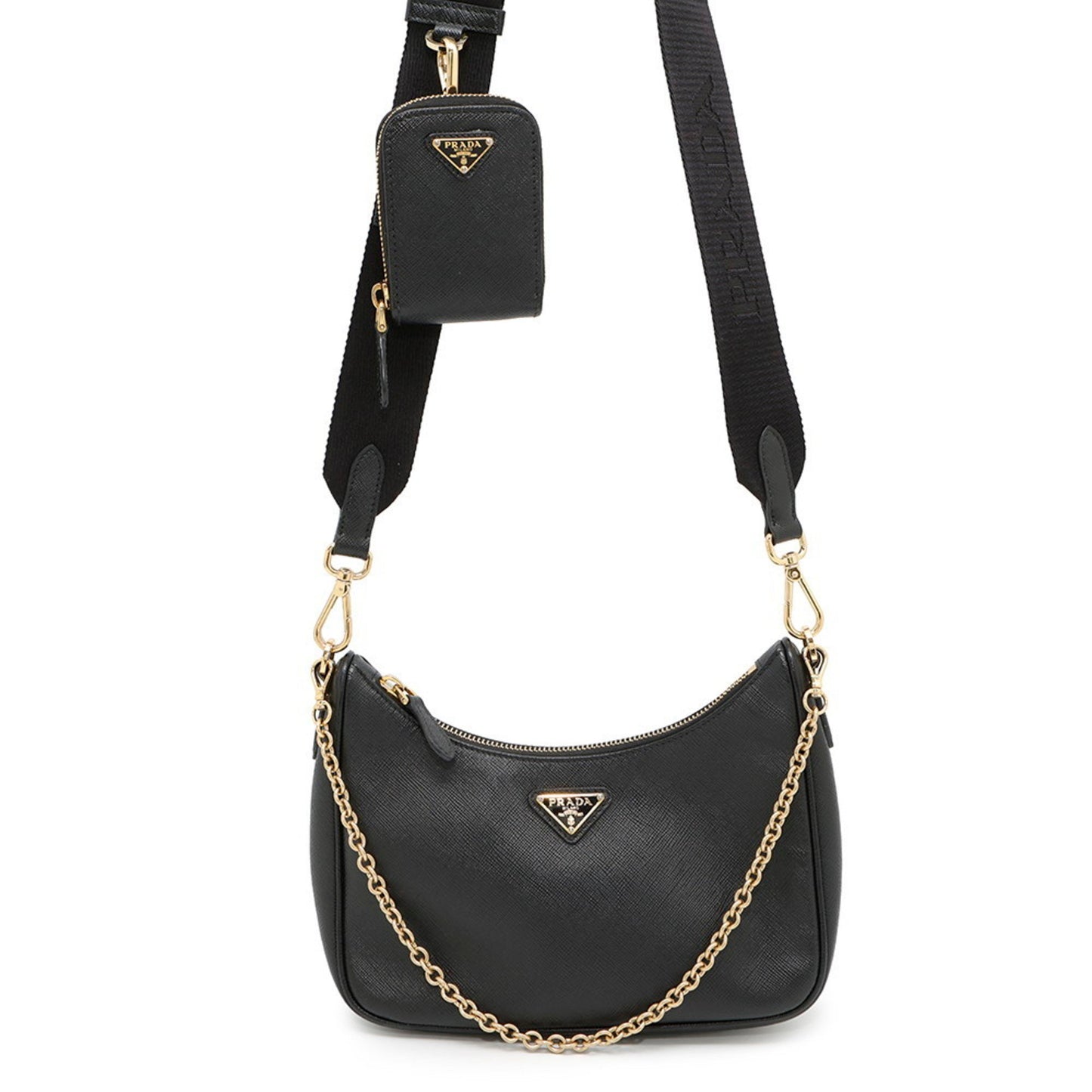 Prada Nylon Black Shoulder Bags