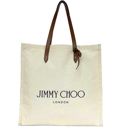 Jimmy Choo Canvas Brown Tote Bags