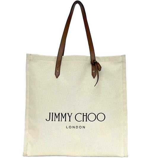 Jimmy Choo Canvas Brown Tote Bags