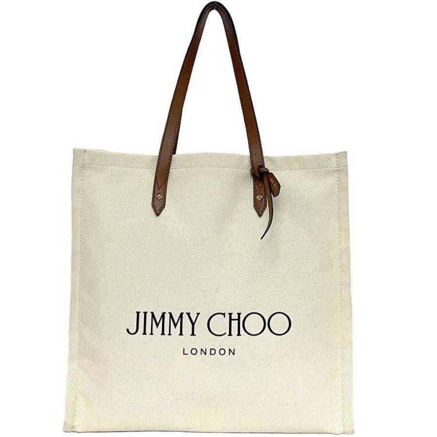 Jimmy Choo Canvas Brown Tote Bags