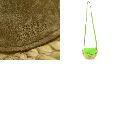 Loewe Woven Fabric Green Shoulder Bags