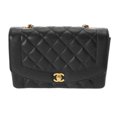 Chanel Calfskin Black Shoulder Bags