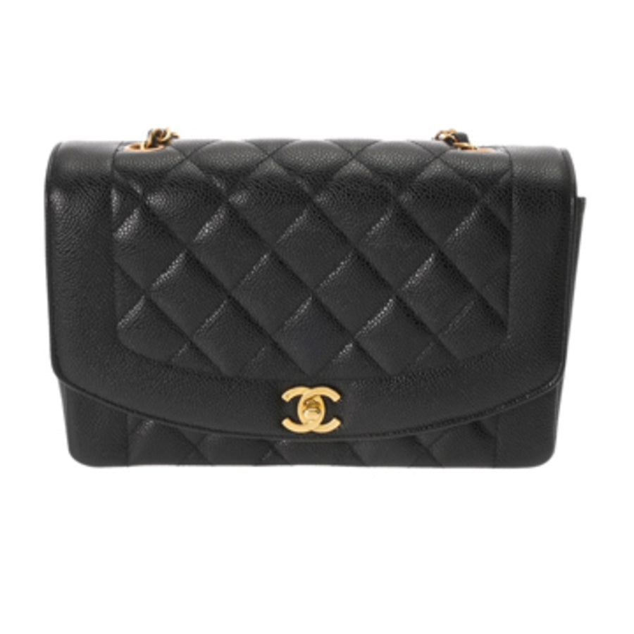 Chanel Calfskin Black Shoulder Bags