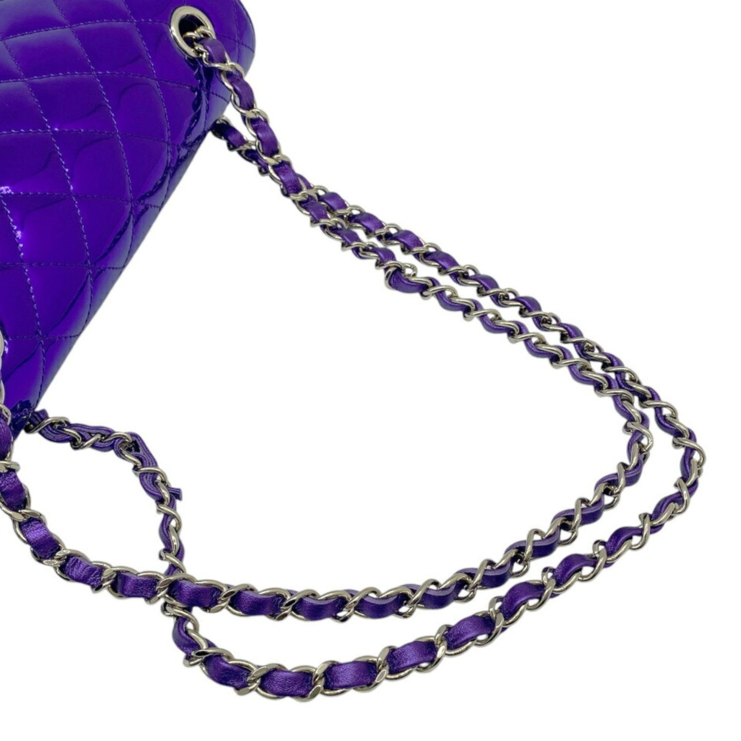 Chanel Patent Purple Shoulder Bags