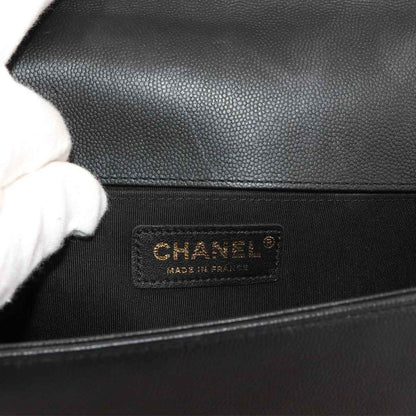 Chanel Calfskin Black Shoulder Bags