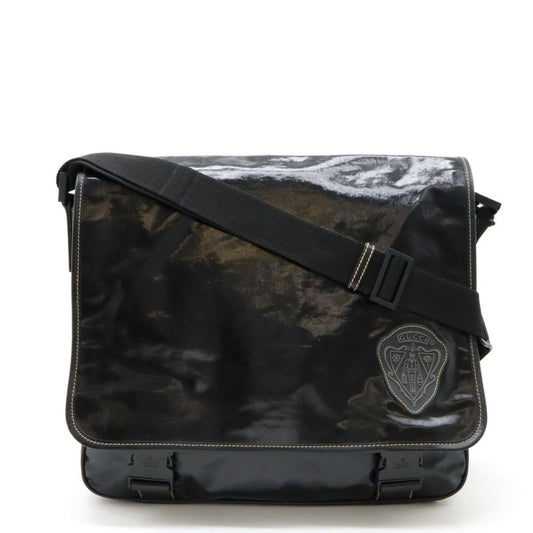 Gucci Coated Canvas Black Shoulder Bags