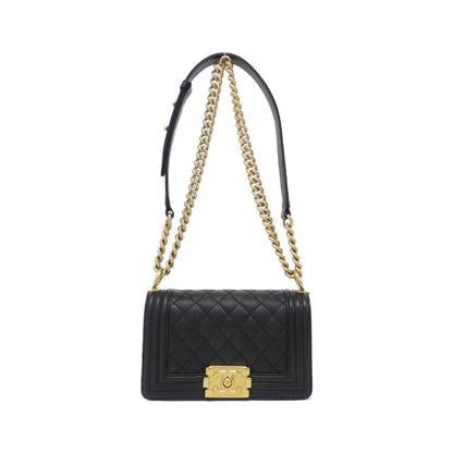 Chanel Calfskin Black Shoulder Bags