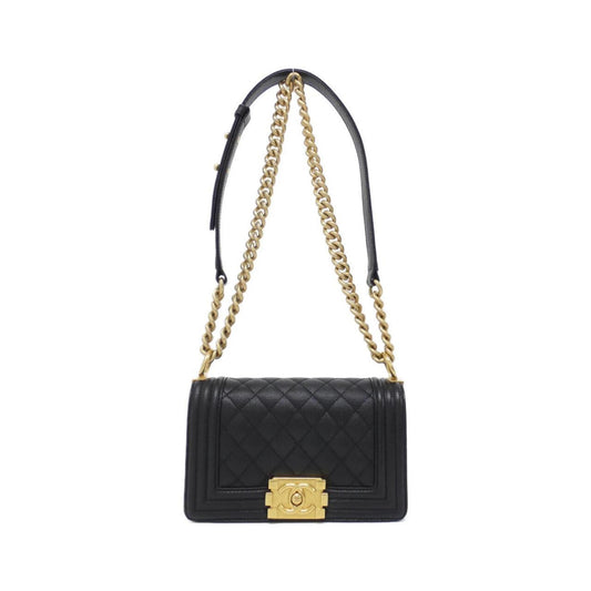 Chanel Calfskin Black Shoulder Bags
